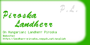 piroska landherr business card